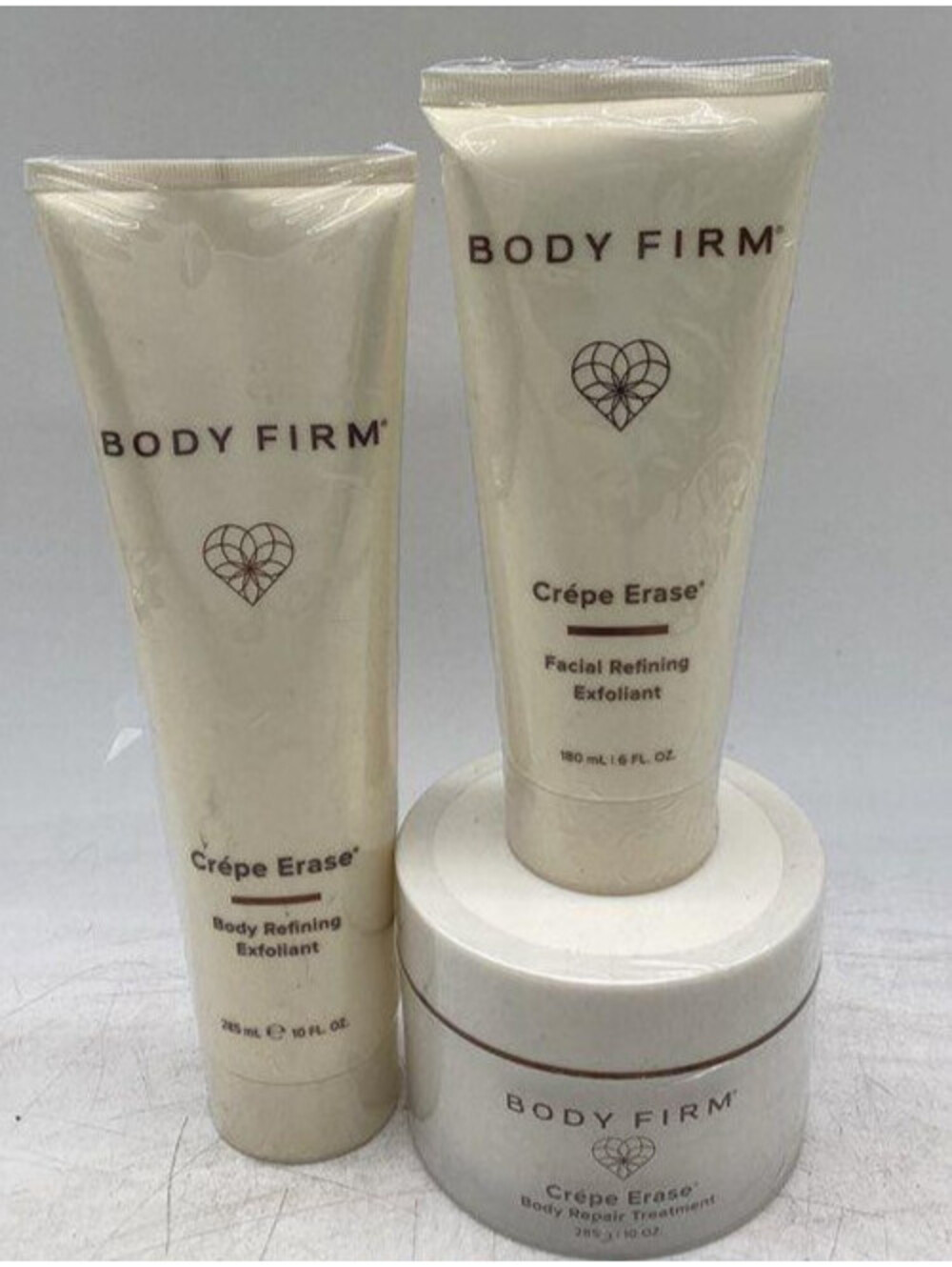Crepe Erase Body Repair Treatment, Refining & Facial Exfoliant, BUNDLE  of 3 NEW